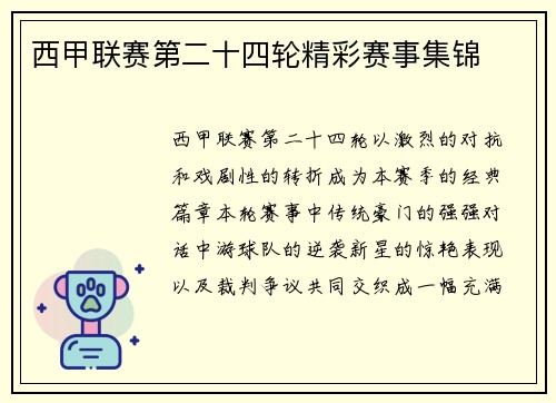 西甲联赛第二十四轮精彩赛事集锦